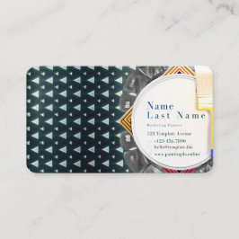 抽象芸術画家モダン名刺 プレイスカード
