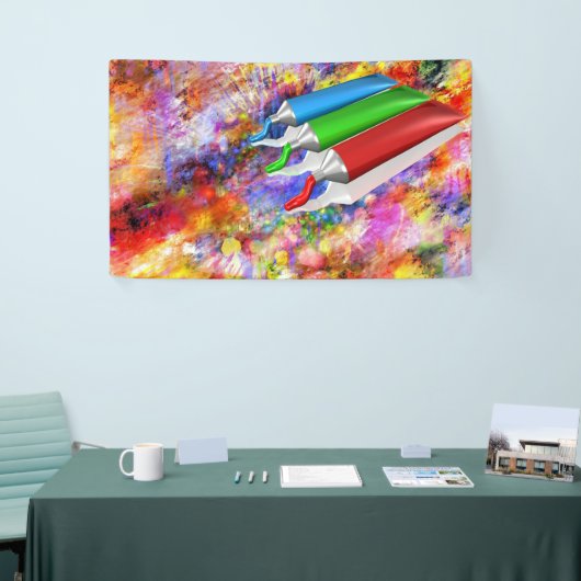 抽象芸術画家 横断幕 (トレードショー)