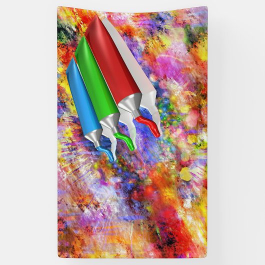 抽象芸術画家 横断幕 (縦)