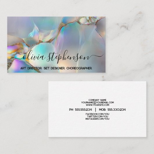 抽象芸術発光 名刺 (正面/裏面)