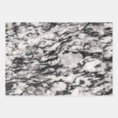 抽象芸術白および黒blラッピング紙シート ラッピングペーパーシート (正面3)