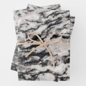 抽象芸術白および黒blラッピング紙シート ラッピングペーパーシート (インサイチュ)