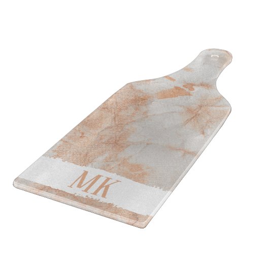 抽象芸術白とピンクの瑪瑙の大理石の渦 カッティングボード (角)
