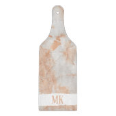 抽象芸術白とピンクの瑪瑙の大理石の渦 カッティングボード (正面)