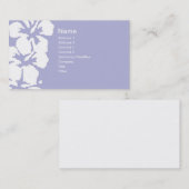 抽象芸術白ハイビスカスフラワーオンラベンダー 名刺 (正面/裏面)