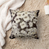 抽象芸術白フローラ クッション (ブランケット)