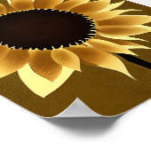 抽象芸術白熱［赤熱］光を放つひまわり ポスター (角)