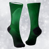 抽象芸術白熱［赤熱］光を放つグリーンケーブと木 ソックス