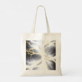 抽象芸術白熱［赤熱］光を放つツリートートバッグ トートバッグ (裏面)