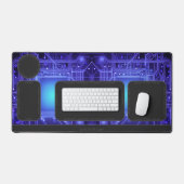 抽象芸術白熱［赤熱］光を放つネオン図形のデスク主催者 デスクマット (キーボード&マウス)