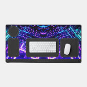 抽象芸術白熱［赤熱］光を放つネオン図形のデスク主催者 デスクマット (キーボード&マウス)