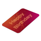 抽象芸術白熱［赤熱］光を放つハッピーバースデー – フレキシブル磁石 マグネット (左側)