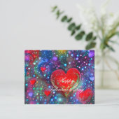 抽象芸術白熱［赤熱］光を放つハート シーズンカード (スタンド正面)