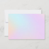 *~*抽象芸術白熱［赤熱］光を放つパステル勾配水色 出欠カード (裏面)