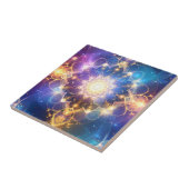 抽象芸術白熱［赤熱］光を放つロータマンダラータイル タイル (側面)