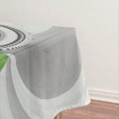 抽象芸術白黒と緑のフラクタルアート テーブルクロス (インサイチュ)