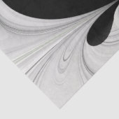 抽象芸術白黒と緑のフラクタルアート 薄葉紙 (詳細)