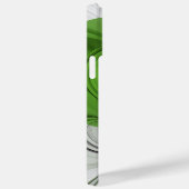 抽象芸術白黒と緑のフラクタルアート Case-Mate iPhoneケース (裏面 / 右)