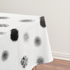 抽象芸術白黒の円パターンのテーブルクロス テーブルクロス