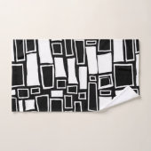 抽象芸術白黒の幾何タイル バスタオルセット (ハンドタオル)