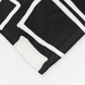 抽象芸術白黒の幾何タイル フリースブランケット (角)