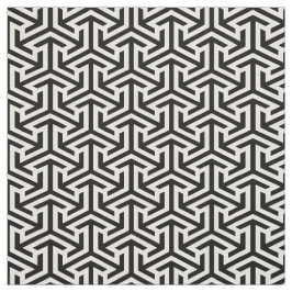 抽象芸術白黒の幾何学的デザイン ファブリック