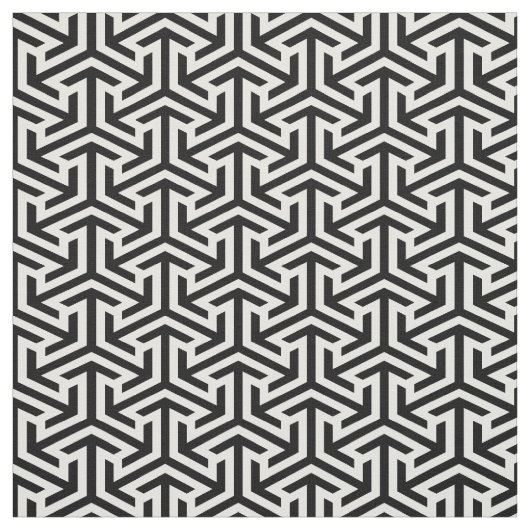 抽象芸術白黒の幾何学的デザイン ファブリック (見本)