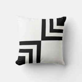 抽象芸術白黒の幾何形状 クッション