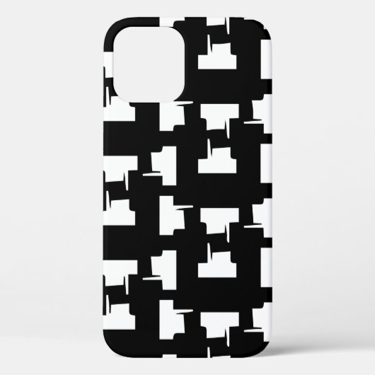 抽象芸術白黒の背景ハーフトーンの図 Case-Mate iPhoneケース (裏面)