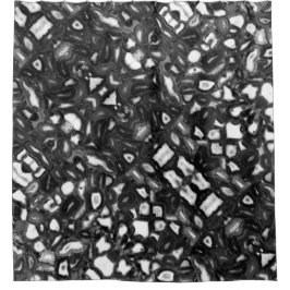 抽象芸術白黒は発生 シャワーカーテン