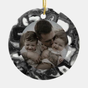 抽象芸術白黒は発生 セラミックオーナメント