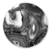 抽象芸術白黒は発生 セラミックノブ (正面)