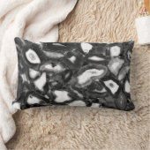 抽象芸術白黒は発生 ランバークッション (ブランケット)