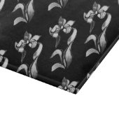抽象芸術白黒は花を黒に輝かせる カッティングボード (角)