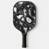抽象芸術白黒はgeode monogramスクリプトを生成 ピックルボールラケット (裏面)