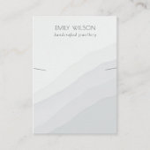 抽象芸術白黒ウェーブネックレスバンドディスプレイ 名刺 (正面)