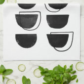 抽象芸術白黒キッチンタオル キッチンタオル (折り畳み)