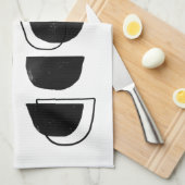 抽象芸術白黒キッチンタオル キッチンタオル (四つ折り)