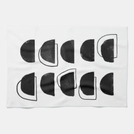 抽象芸術白黒キッチンタオル キッチンタオル