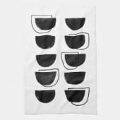 抽象芸術白黒キッチンタオル キッチンタオル (縦)