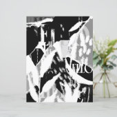 抽象芸術白黒グレースクラップブック紙 (スタンド正面)