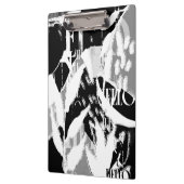 抽象芸術白黒グレー クリップボード (左)