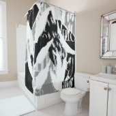 抽象芸術白黒グレー シャワーカーテン (インサイチュ)