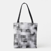 抽象芸術白黒グレー トートバッグ (裏面)