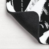 抽象芸術白黒グレー マウスパッド (コーナー)