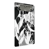 抽象芸術白黒グレー ミニクリップボード (アングル)