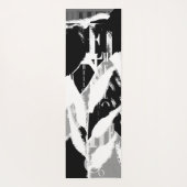 抽象芸術白黒グレー ヨガマット (裏面)