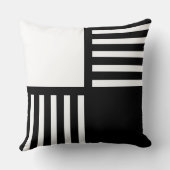 抽象芸術白黒ストライプの装飾用クッション クッション (裏面)