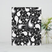 抽象芸術白黒チューリップペイズリーフローラ (スタンド正面)