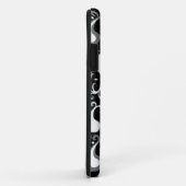 抽象芸術白黒チューリップペイズリーフローラ Case-Mate iPhoneケース (裏面/右)